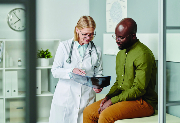 female doctor male patient