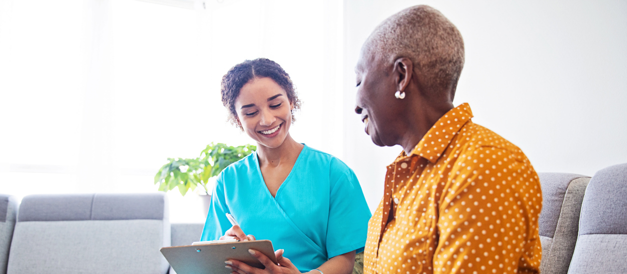 older woman at medical appointment