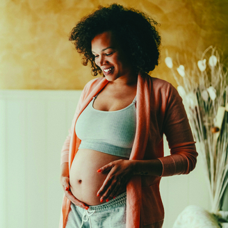 smiling pregnant woman