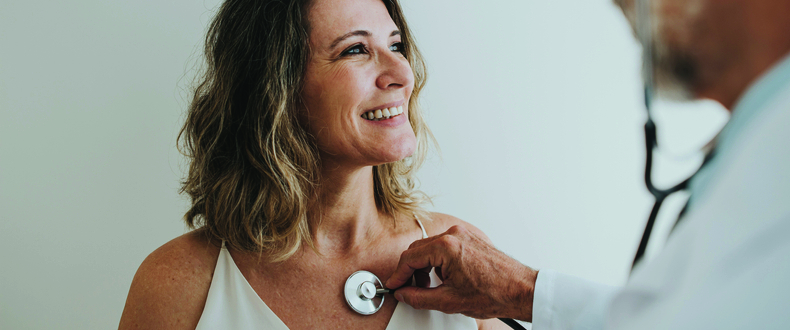 woman having heart checked