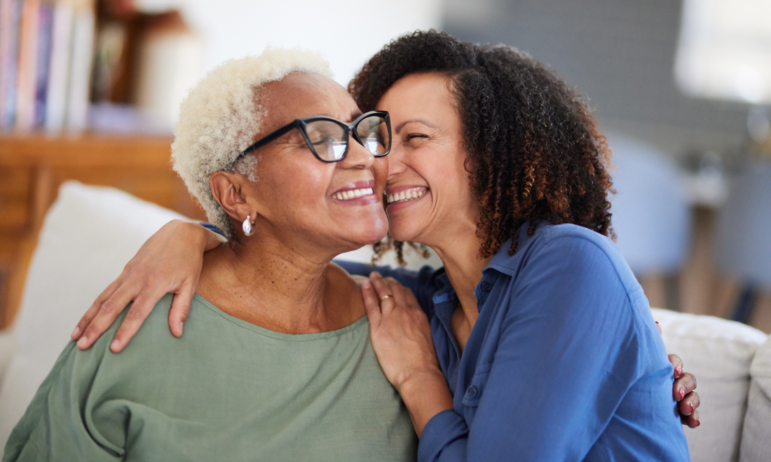 mother and daughter hugging