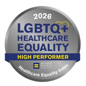 2026 HEI High Performer designation for LGBTQ+ healthcare equality awarded by the Human Rights Campaign Foundation