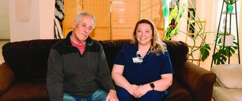 John Nuzzi with nurse