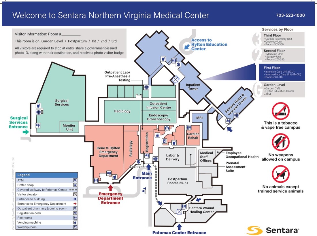 Sentara Northern Virginia Medical Center - Campus Map and Parking