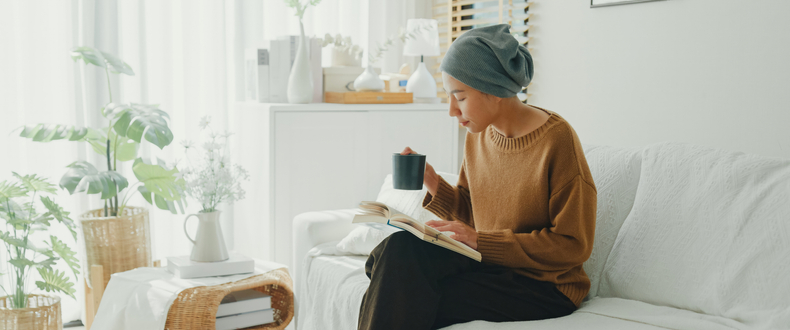 woman reading a book