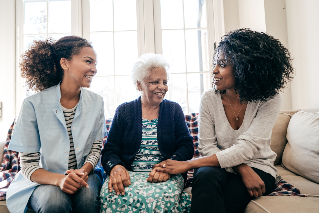 three generations of women