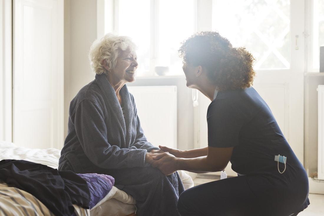 home nurse with patient
