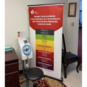 Blood pressure kiosks for faith communities