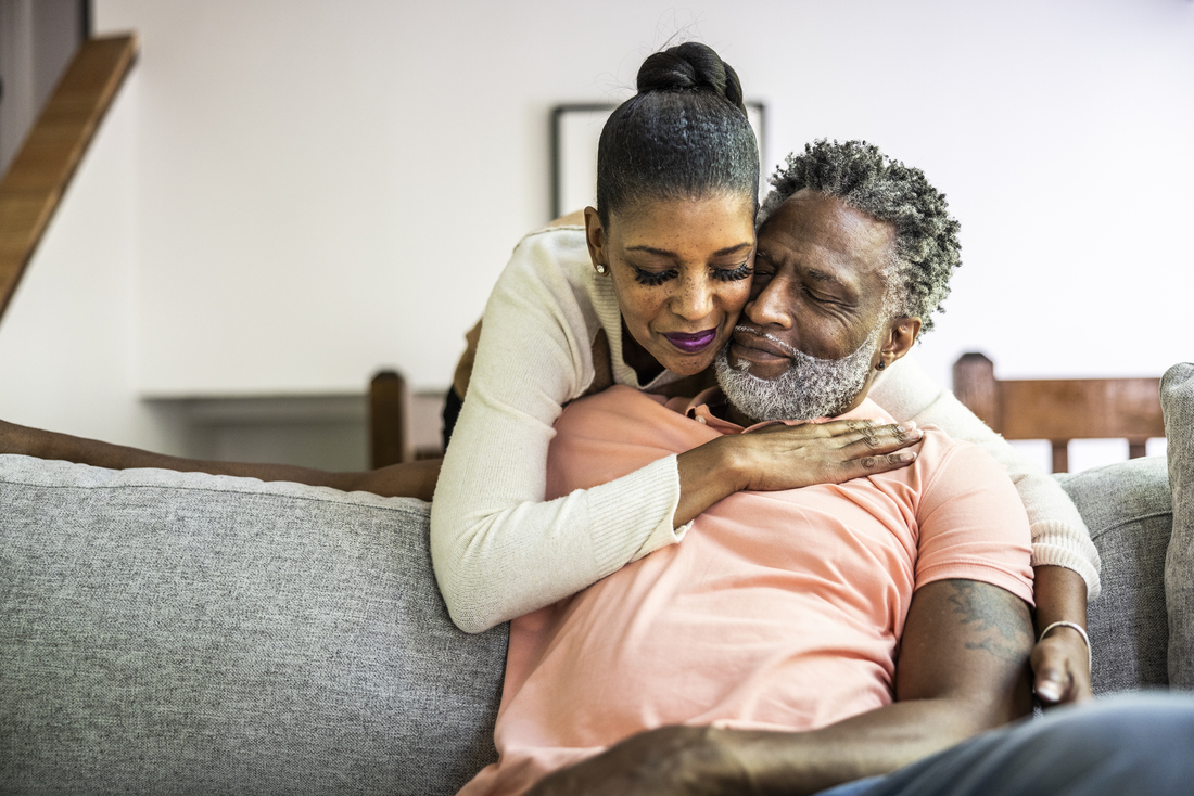 Loving African American couple