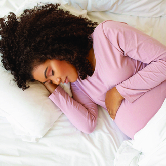 pregnant woman sleeping