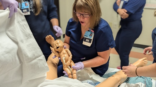 Sentara nurses practice maternal health skills in new training program.jpg