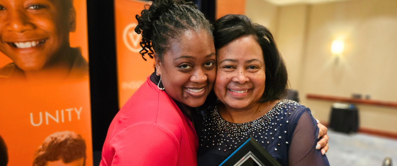 Humanitarian Awards Iris Lundy and daughter March 2024.png