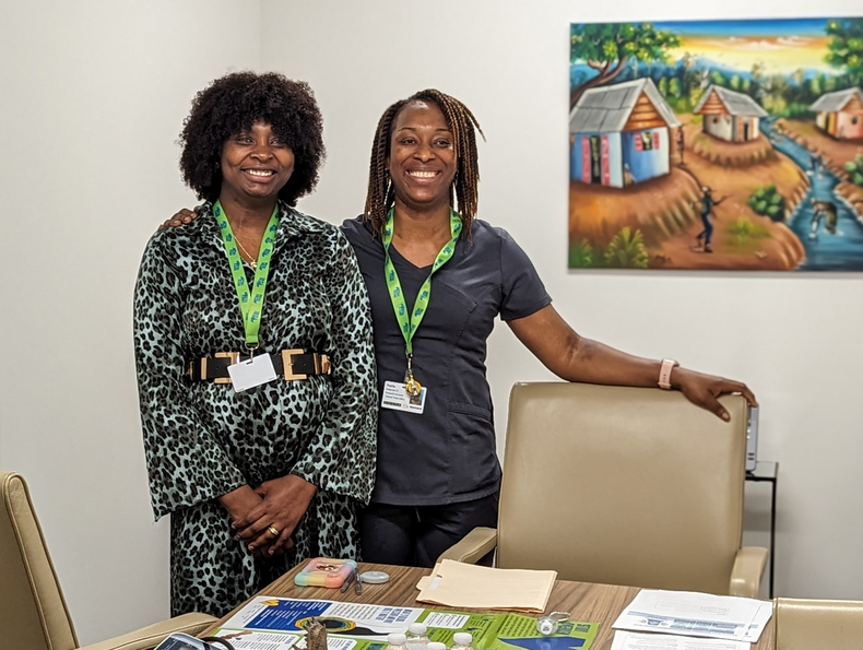 Sentara research assistants screen participants in hypertension study.jpg