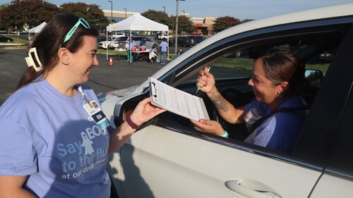 Sentara hosts free drive-thru flu clinics.JPG