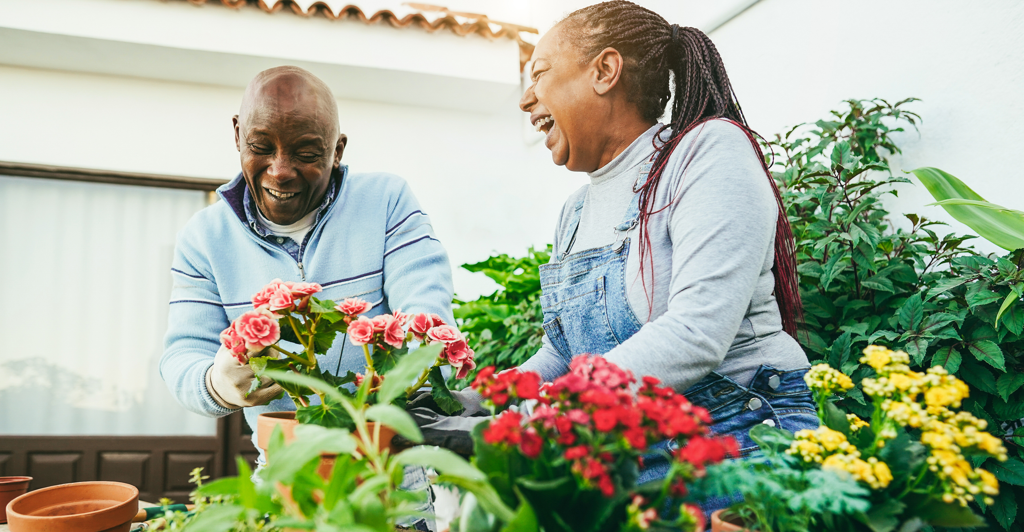 couple gardening together